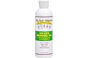 MY HAIR HELPERS NATURAL LICE REMOVAL Dimethicone Oil Lice Treatment for Louse, Slows Down Head Lice, 8 fl Ounces, for 1-2 Children