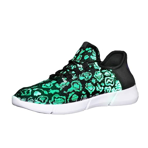 Idea Frames LED Laufschuhe Atmungsaktive Fabric Nacht Sportschuhe 7 Farben Leuchtende Schuhe Damen Herren mit USB Ladegerät