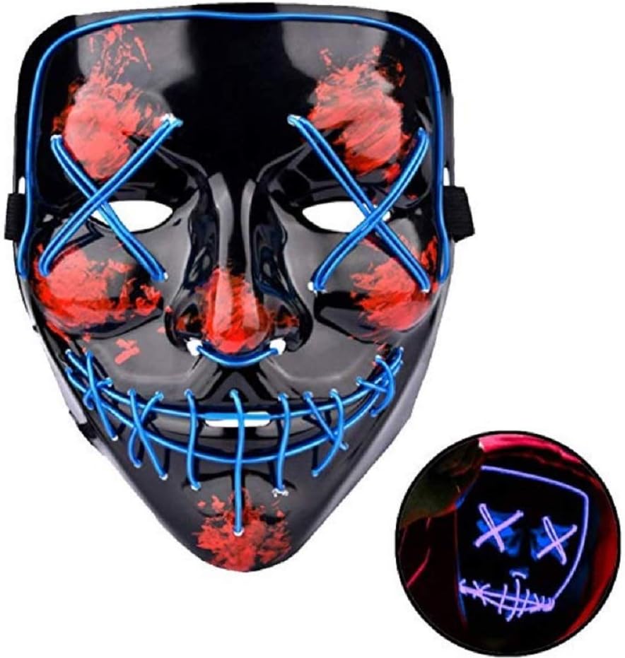 Himine Cosplay LED Mask Light up Mask for Festival Party Halloween