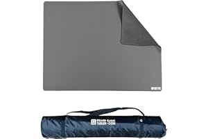 BOARD GAME TABLES.COM Board Game Playmat [3'x5'/Thick Super Cushioned/Stitched Edge/Water Resistant] with Carrying Case - for Tabletop Board Games, Card Games, RPG Games (Medium, Gray)