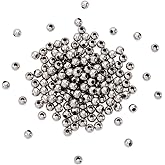 MegaPet 1000pcs 5mm Metal Spacer Beads 304 Stainless Steel Smooth Round Rondelle Loose Beads for DIY Bracelet Necklace Jewelry Making Crafting with 2mm Hole