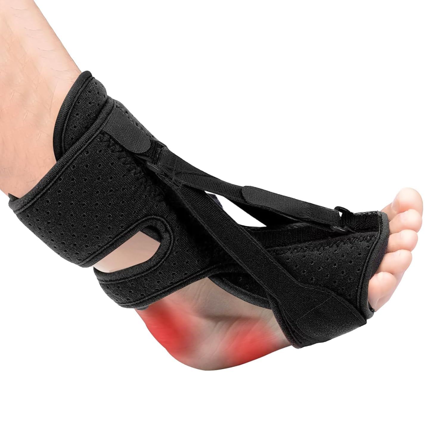 Photo 1 of ?Plantar Fasciitis Night Splint (1PC, Black) - Upgrade Therapeutic Support Brace for Plantar Fasciitis, Foot Drop & Achilles Tendonitis, Fits Men & Women
