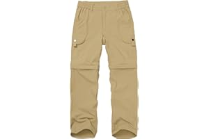 YEVTZL Kids' Cargo Pants, Boys Convertible Hiking Pants, Boy Zip Off Outdoor Casual Pants Quick Dry Climbing Trousers for Youth