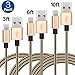(3 Pack) Lightning cable, 3FT 6FT 10FT Durable Nylon Braided Universal Lightning to USB Sync and Charging Cable Wire for iPhone 7,iPhone 6,6s, 6 Plus,6s Plus, iPhone 5 5s 5c,SE, iPad Air, iPod