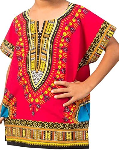 African Shirt for Boys Dashiki for Girls Kids African Attire Tribal Clothing 2-5 Year Old