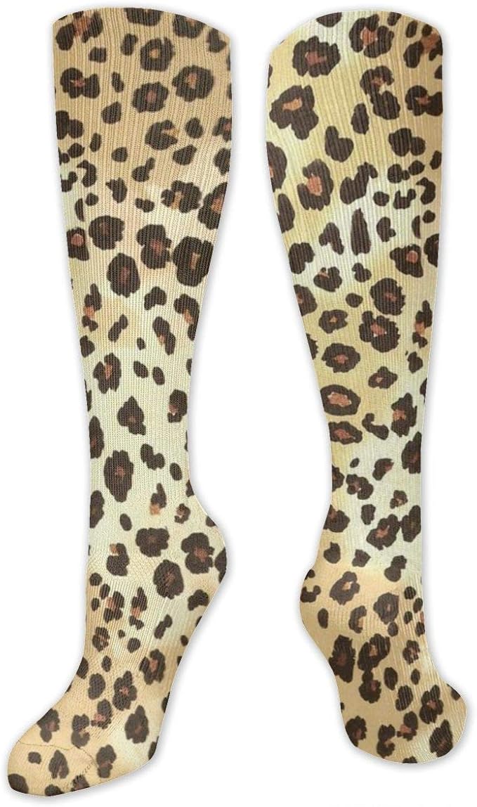 Calf Sock Leopard Print Long Socks Tube Socks Men 50Cm Novelty Unisex