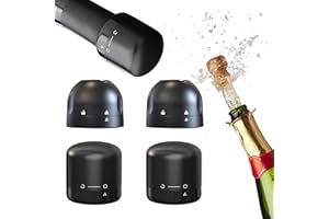 Champagne and Wine stoppers, (4Pack) SunDiao Champagne and Wine Sealer, Reusable Silicone Leakproof Champagne & Wine Stoppers, Keep Champagne and Wine Fresh