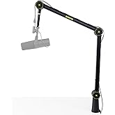 Shure by Gator Deluxe Articulating Desktop Podcasting Mic Boom Arm with Cable Management Channel; (SH-BROADCAST1)