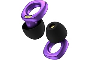 Audree Style Ear Plugs for Noise Reduction, Reusable High Fidelity Earplugs for Concerts, Musicians, Motorcycles, Study, Parent, Party, Flights & Noise Sensitivity, 18-29dB Noise Cancelling (Violet)