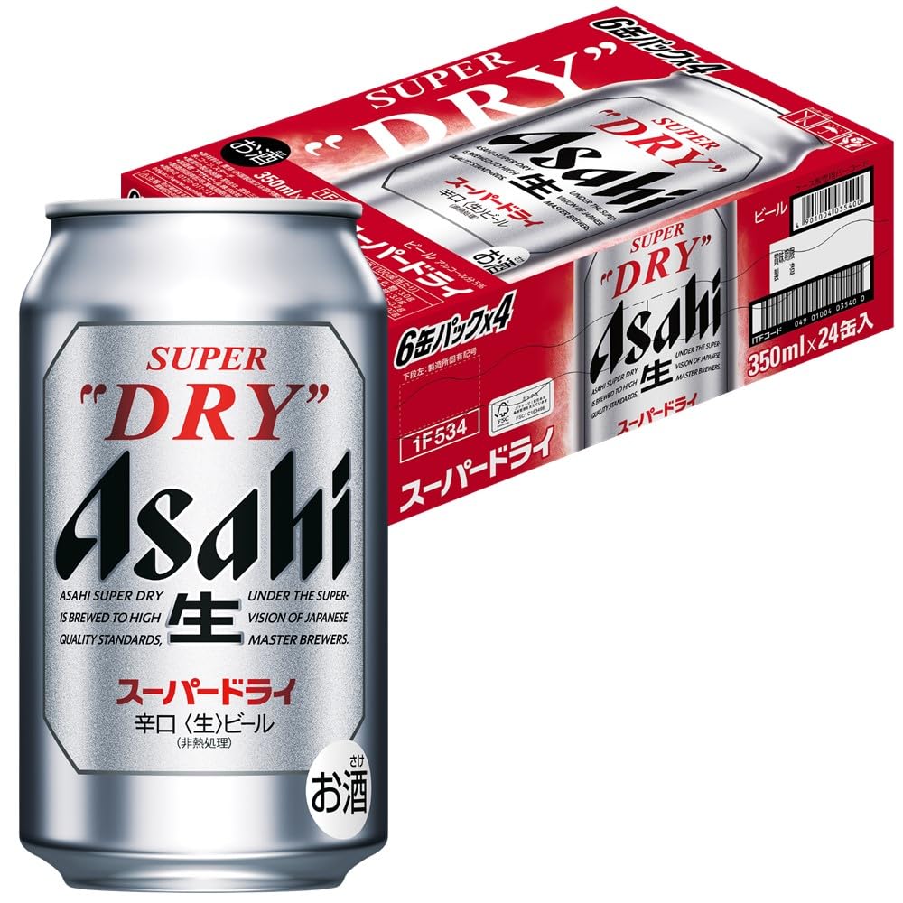 スーパードライ アサヒ ビール 350ml×24本[6缶×4] 辛口<生>商品画像