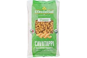 L'Oro Del Sud Organic Cavatappi Pasta, 100% Durum Wheat, Italian Pasta, Premium Quality Product of Italy, Non GMO, Corkskrew, Vegan, Kosher, 16 Oz (Pack of 4)