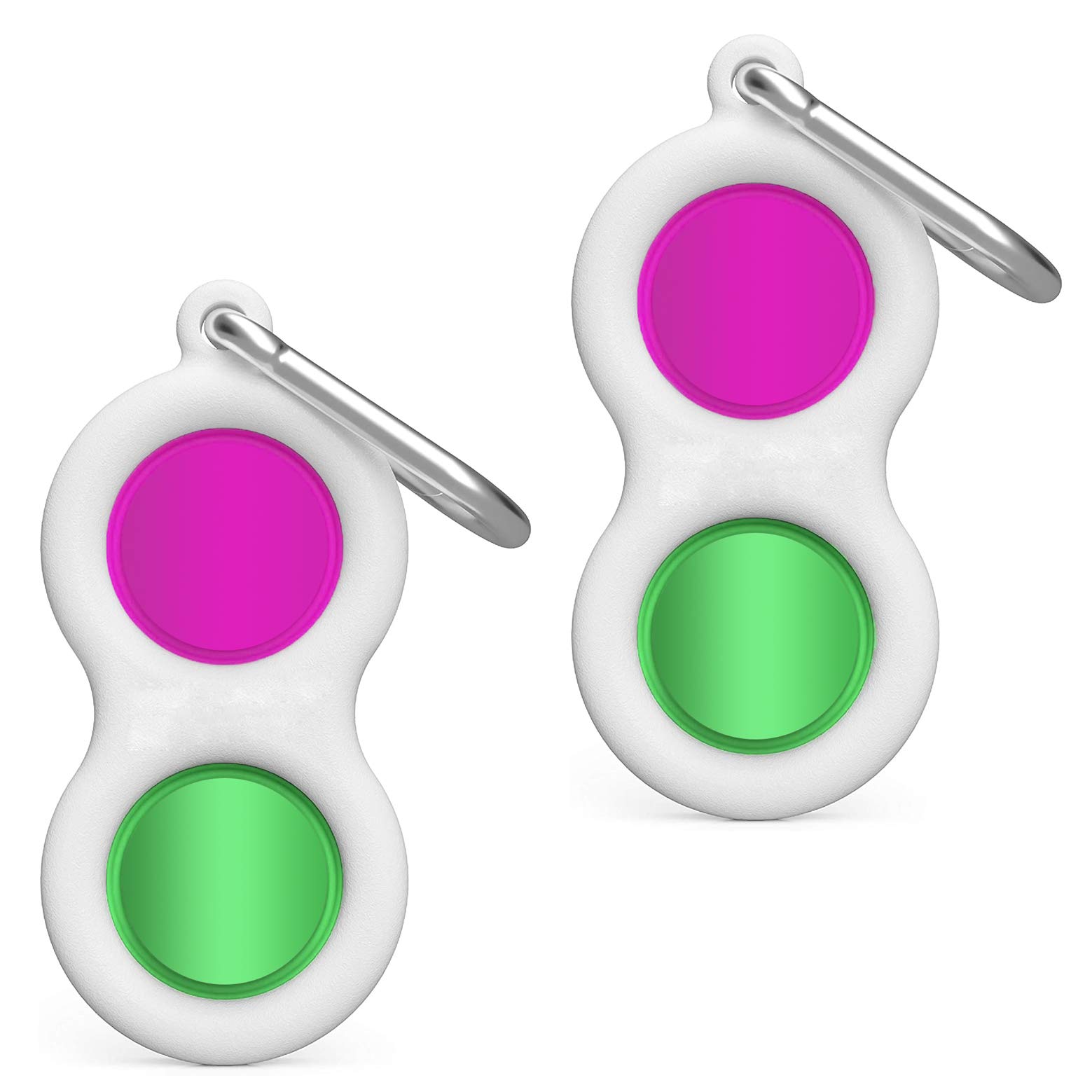 2 Pack Popping Up Bubble Fidget Sensory Toy - Simple Dimple Toy - Anxiety Relief Extrusion Push Pop It Up Bubble Flipping Board - Keychain Hand Available for Assorted Color Pack of 2