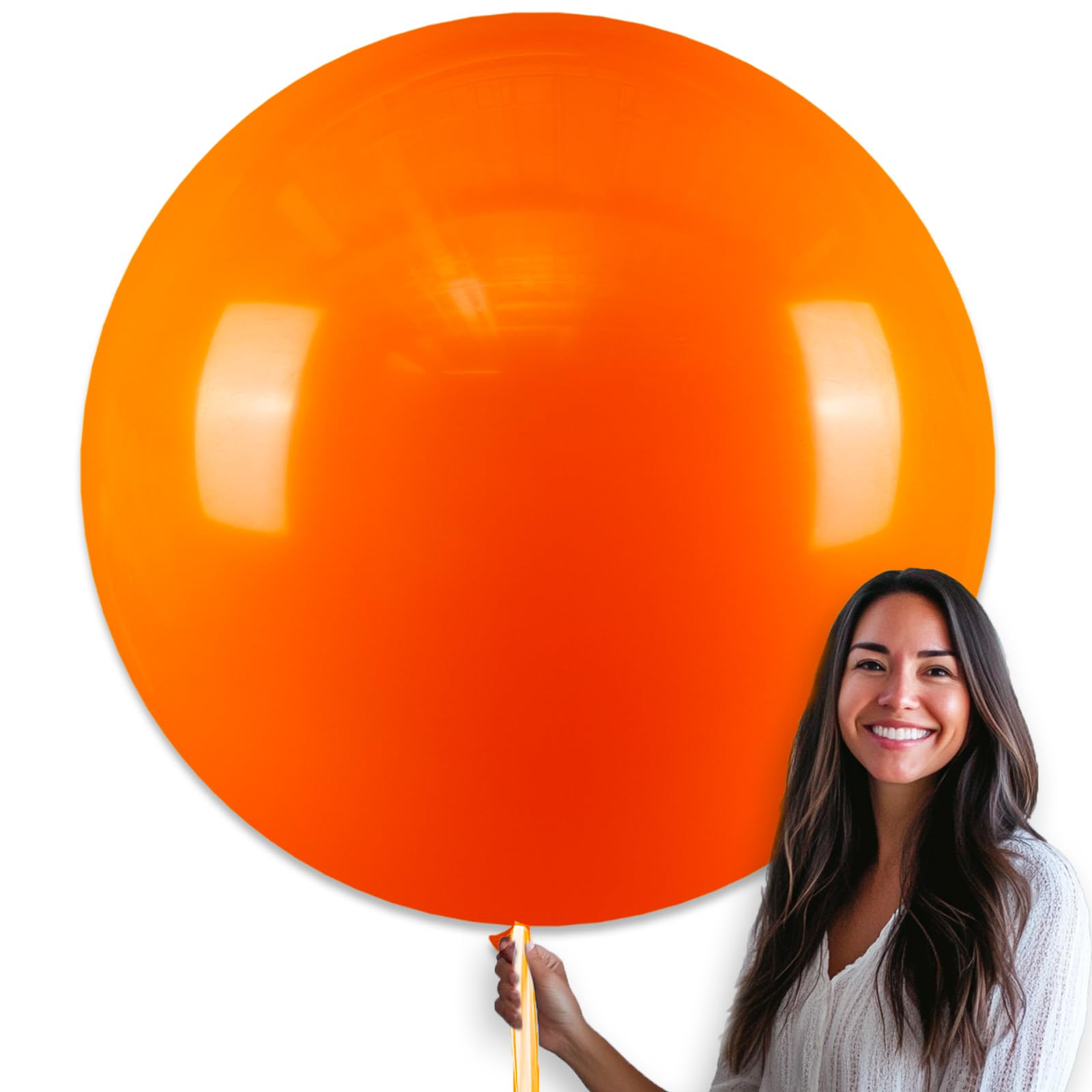 Photo 1 of PartyWoo Tangerine Orange Balloons, 4 pcs 36 Inch Large Dark Orange Balloons, Big Deep Orange Balloons for Balloon Garland or Balloon Arch as Birthday Party Decorations, Wedding Decorations, Orange-Y9