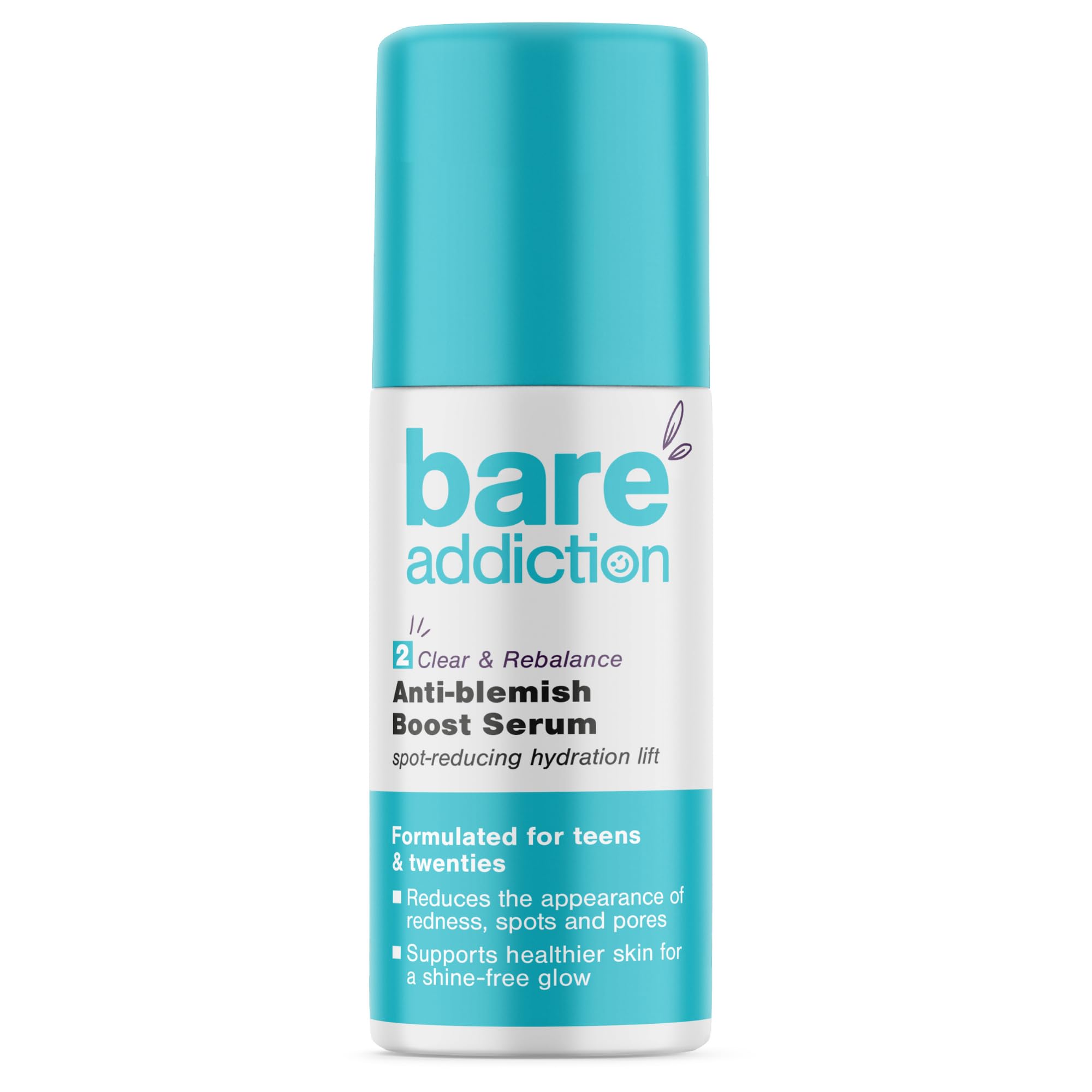 Bare Addiction 30ml Anti Blemish Skincare Boost Serum to Reduce the Appearance of Redness Spots and Pores for Healthy Skin