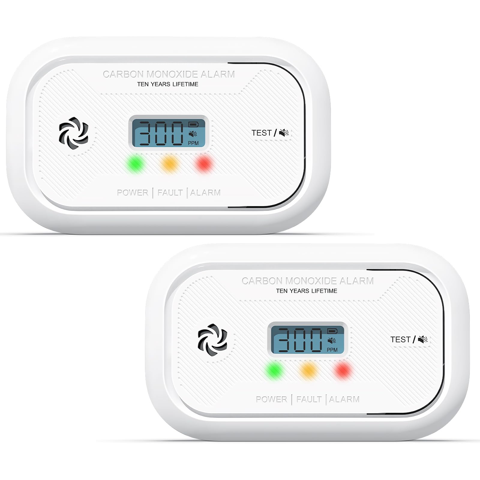 Photo 1 of Ecoey Carbon Monoxide Detectors 10 Year Battery, Carbon Monoxide Alarm Mounted in Wall or Placed on Desktop, CO Detector with Digital Display, Carbon Monoxide Detector for Home, Kitchen 2 Packs