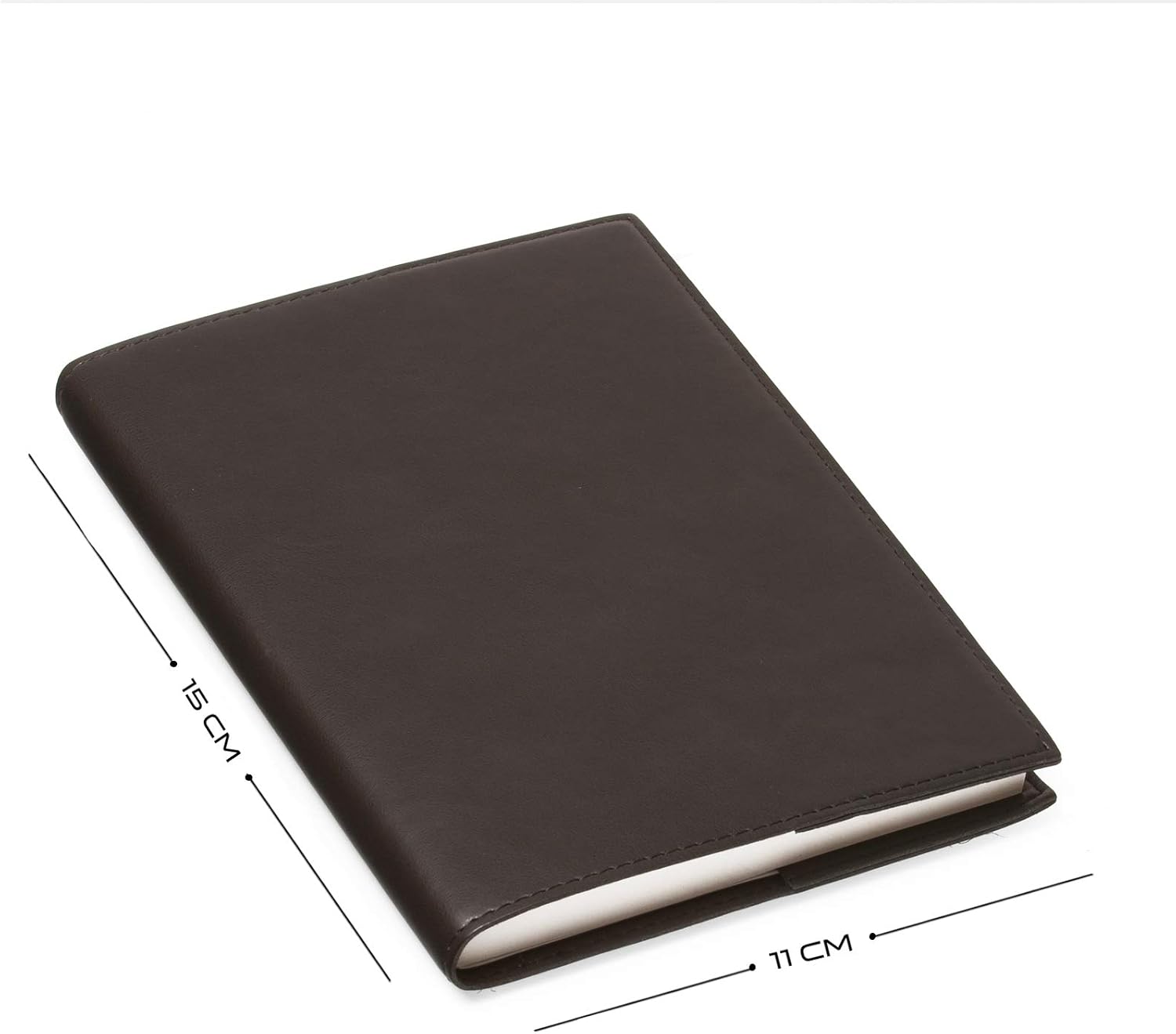 Aum Journals A6 Refillable Journal - Small Leather Pocket Journal Notebook - 164 RULED, Eco Friendly Pages Classics - Black - Image 3