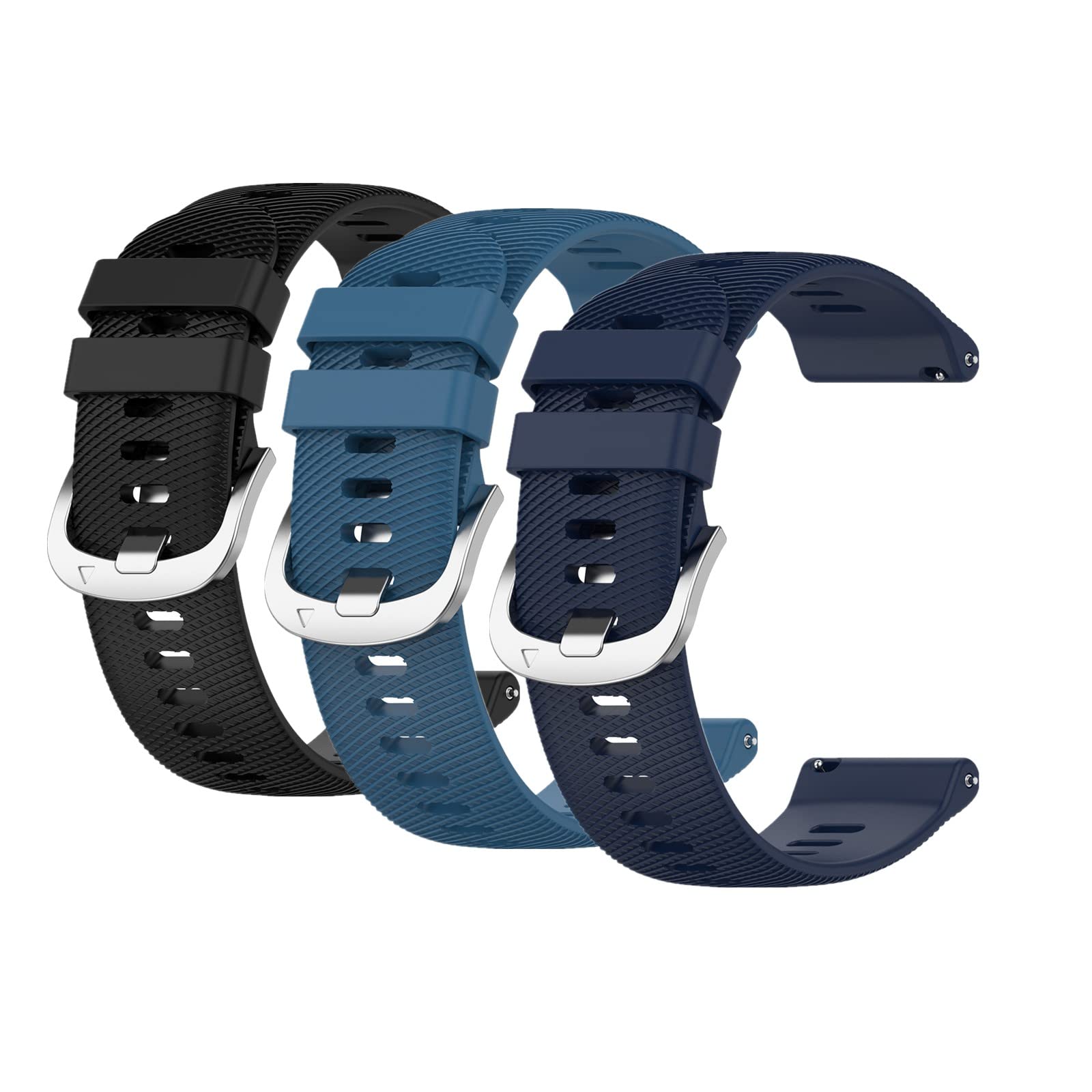 Huwokxix 22mm Watch Strap compatible with Garmin Forerunner 265/255,Adjustable Silicone Sports Wristband Replacement Band for Xiaomi Watch S3/S2/S1