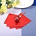 Weyoo 500 Pieces Chocolate Wrappers Candy Wrappers Aluminium Foil Packaging for Homemade Caramel and DIY Candies Decoration Square 4 x 4 Inches (Red)