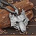 TTKP Norse Vikings Pendant Necklace Norse Wolf Head Necklace Original Animal Jewelry Wolf Head hange