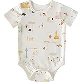 PEHR Short Sleeve Shoulder Snap One-Piece, Explore the World