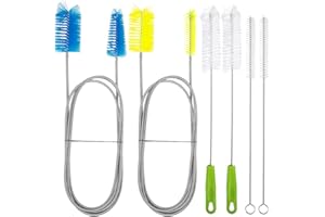 6 Pcs Flexible Drain Brush,DanziX Double Ended Cleaning Brush for Fish Tank Glass Tube Home Kitchen