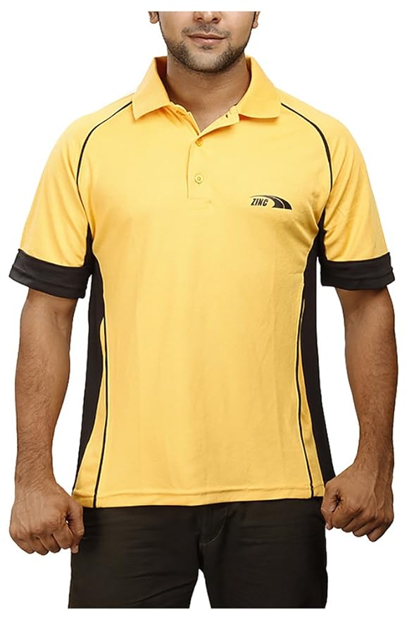 Buy Zinc Men's Polo T-Shirt (MZM15POLO3031YELLOWBLACKXXL, Yellow&Black, XXL) at Amazon.in