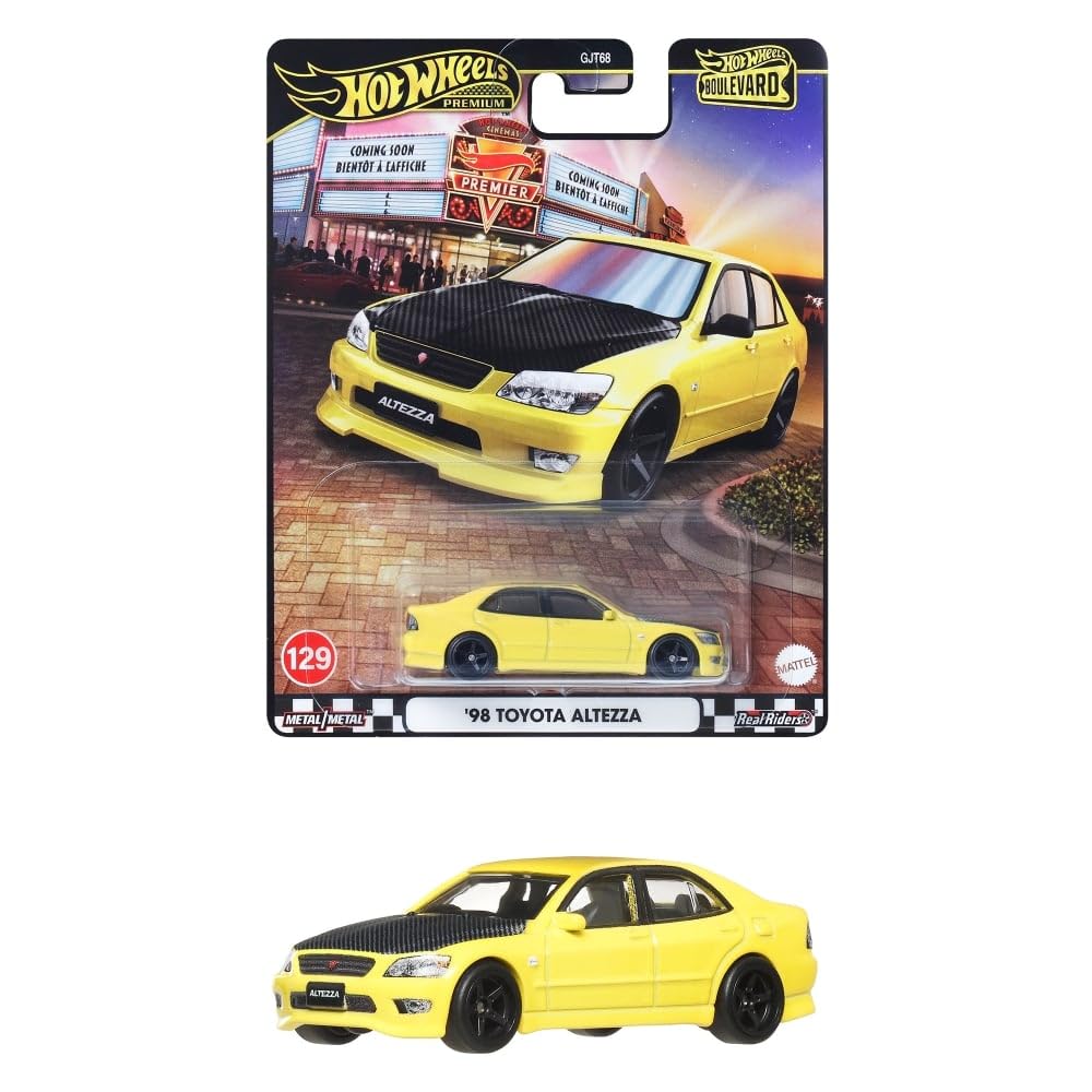 Hot Wheels JBL23 Boulevard '98 Toyota Alteza Ride-on Mini Car, Ages 3+, Yellow