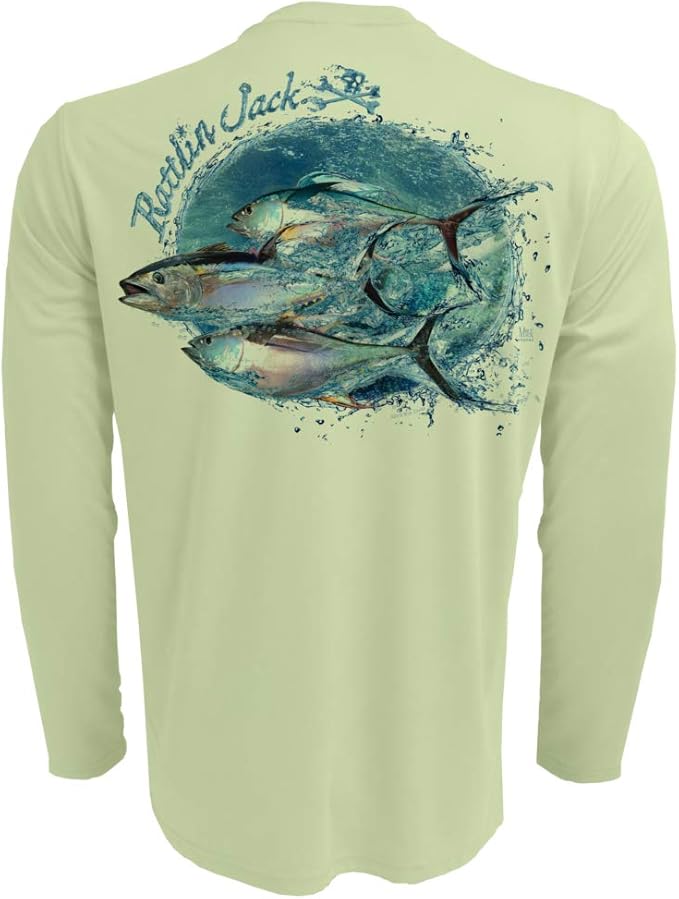 Rattlin Jack - Playera de Manga Larga para Hombre, diseño de atún