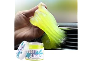 Biyrly Cleaning Gel for Car Detailing Tools,Cleaner Cleaning Slime Car Accessories Keyboard Cleaner,Dust Cleaning Mud for Camera,Printers,Calculator (Yellow)