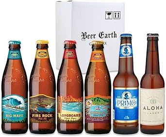 Amazon Co Jp ハワイのビール飲み比べ6本セット コナビール アロハビール 6種類専用ギフトボックスでお届け 食品 飲料 お酒