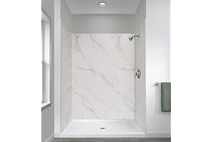 Miseno MSW784834 ReadySet 48" X 34" X 78" Five Panel Alcove Shower Wall Kit - Carrara White