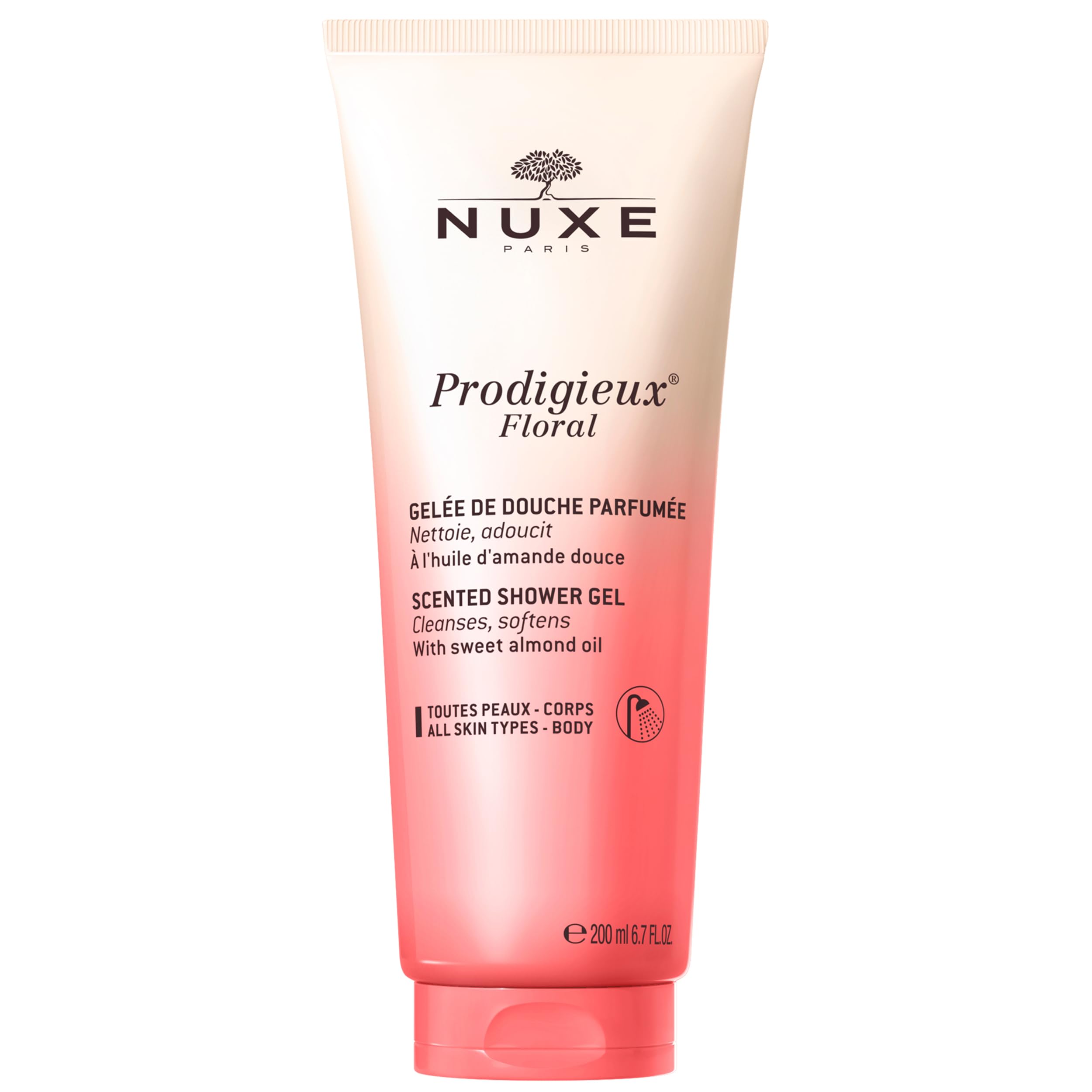 Photo 1 of Nuxe Prodigieux Floral Scented Shower Gel, Cleanses, Softens, with Sweet Almond Oil and Fragrant Botanical Notes, 6.7 fl oz