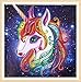 Amersin DIY 5D Special Shaped Diamond Painting by Number Kits, Full Drill Rhinestone Embroidery Cross Stitch Pictures for Christmas Home Decor (Unicorn 2)