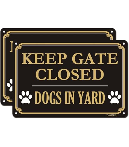 LASMINE „Keep Gate Closed“ Wandschild – Vintage Metallschild 20,3 X 30,5 Cm, Für Garten, Hof & Indoor