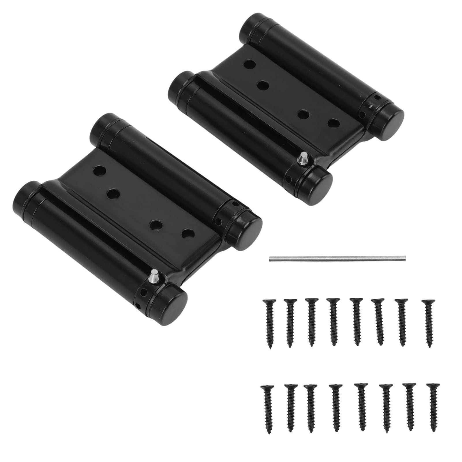 Shipenophy Double Action Spring Hinge, 1 Pair Automatic Gate Spring Hinge Rustproof Multi Layer Processing Two Way Door Hinge Stainless Steel for Fence