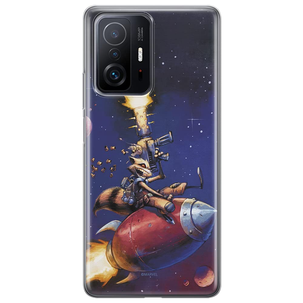 ERT GROUP mobile phone case for Xiaomi 11T 5G / 11T PRO 5G original and officially Licensed Marvel pattern Rocket 007 optimally adapted to the shape of the mobile phone, case made of TPU