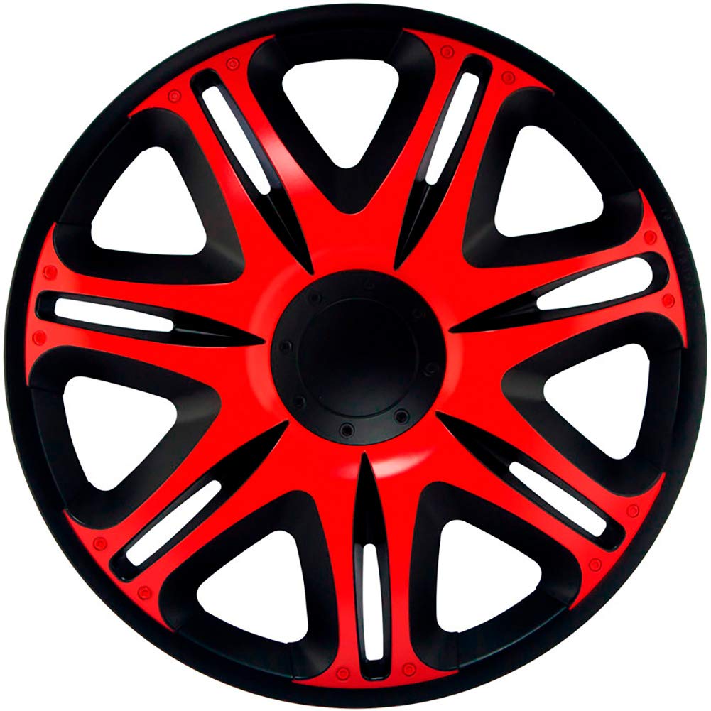 J-Tec Set of 4 wheel covers Nascar 16-inch black/red