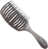 Olivia Garden iDetangle Hairbrush Medium Hair Detangler Wet Dry Grey