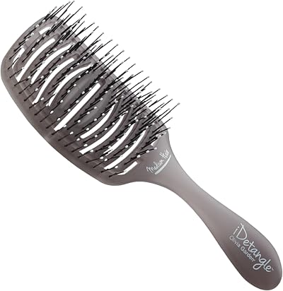 Olivia Garden iDetangle Hairbrush Medium Hair Detangler Wet Dry Grey