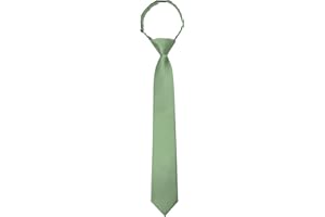 JEMYGINS Solid Color Boys Tie Pre-tied Adjustable Kids Necktie for Age 8-12 Wedding School Graduation