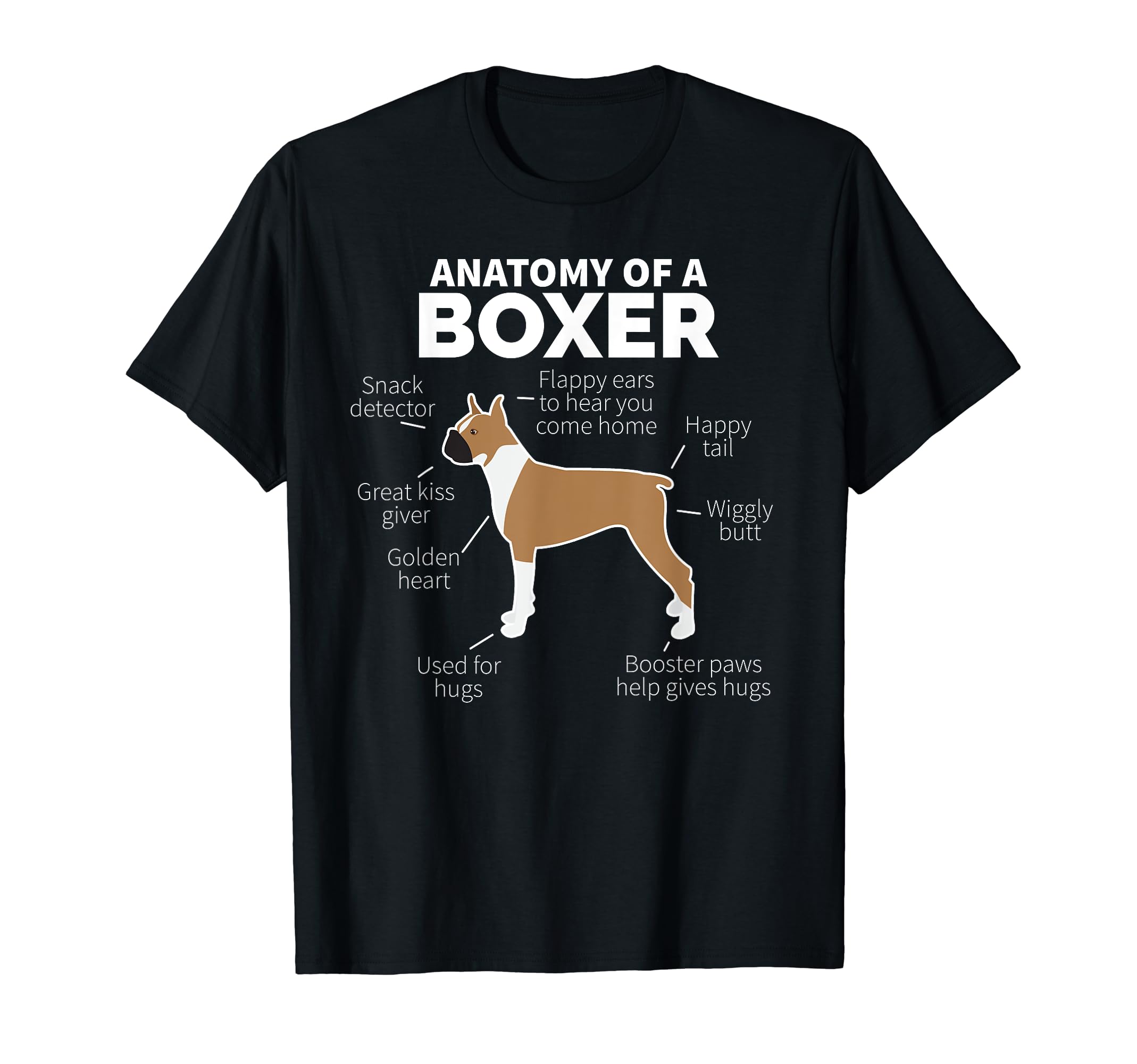 Anatomy of a Boxer Dog T-Shirt