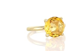 Elegant Citrine 14k Gold Ring - Birthstone Jewelry for Women - Luxurious Citrine Ring - November Birthstone Jewelry