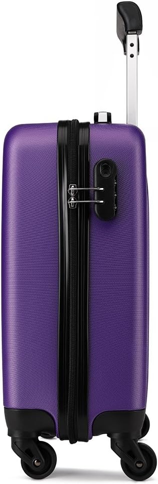 Kono 19 inch Carry On Luggage Lightweight Hard Shell ABS 4 Wheel Spinner Suitcase (Purple) - Image 5