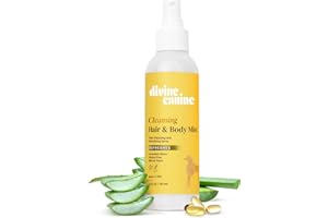 Divine Canine Cleansing Hair and Body Spray for Dogs - 5.1 Fl Oz of Dog Deodorizer, Long Lasting Formula - Everyday Body Spray with Aloe, Lemongrass Oil, and More - Made in The USA