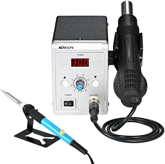 KKmoon Estación de soldadura, Kit Alta Calidad 858D 700W,LE