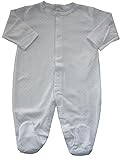 Kissy Kissy Baby Dots Footie-White with Silver