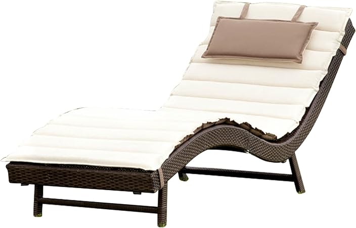 Amazon De Gartenmoebel Einkauf Komfortliege Piacenza Stahl Polyrattan Braun Mit Wendeauflage