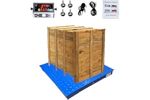 PEC Industrial Floor Scale, 36" x 36", 2500LB/1LB with Accurate Digital Indicator