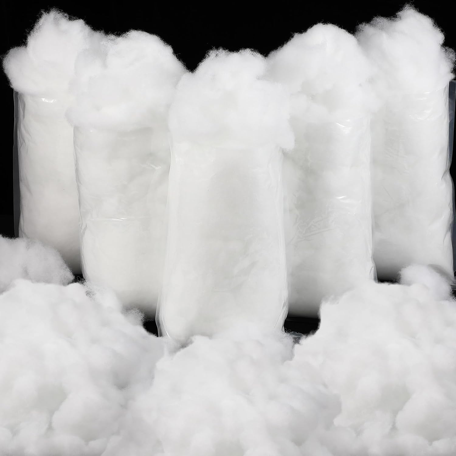 Artificial Snow - Windyun 6 Pcs Christmas Fake Snow Decoration Soft Like Fluffy Indoor Snow Artificial Snow Flame Resistant Faux Snow Fluff for Christmas Tree Village Displays Nativity Winter Decorations, 80 g