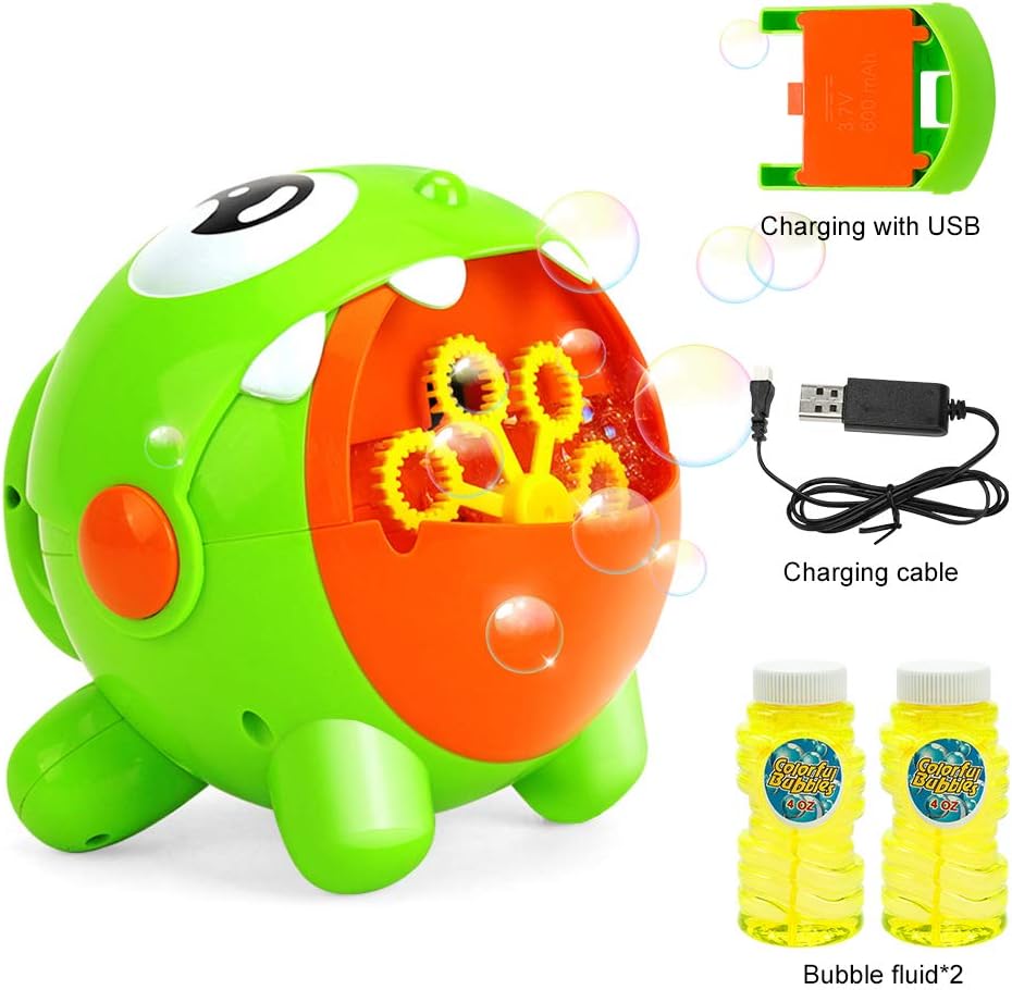EXTSUD Automatic Bubble Machines for Kids, USB Charged Bubble Machine